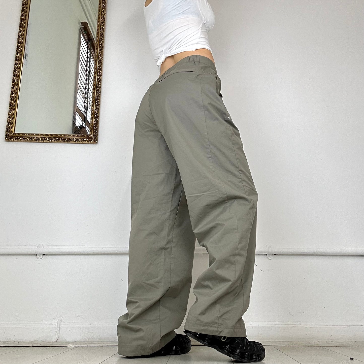 khaki adidas lightweight trousers