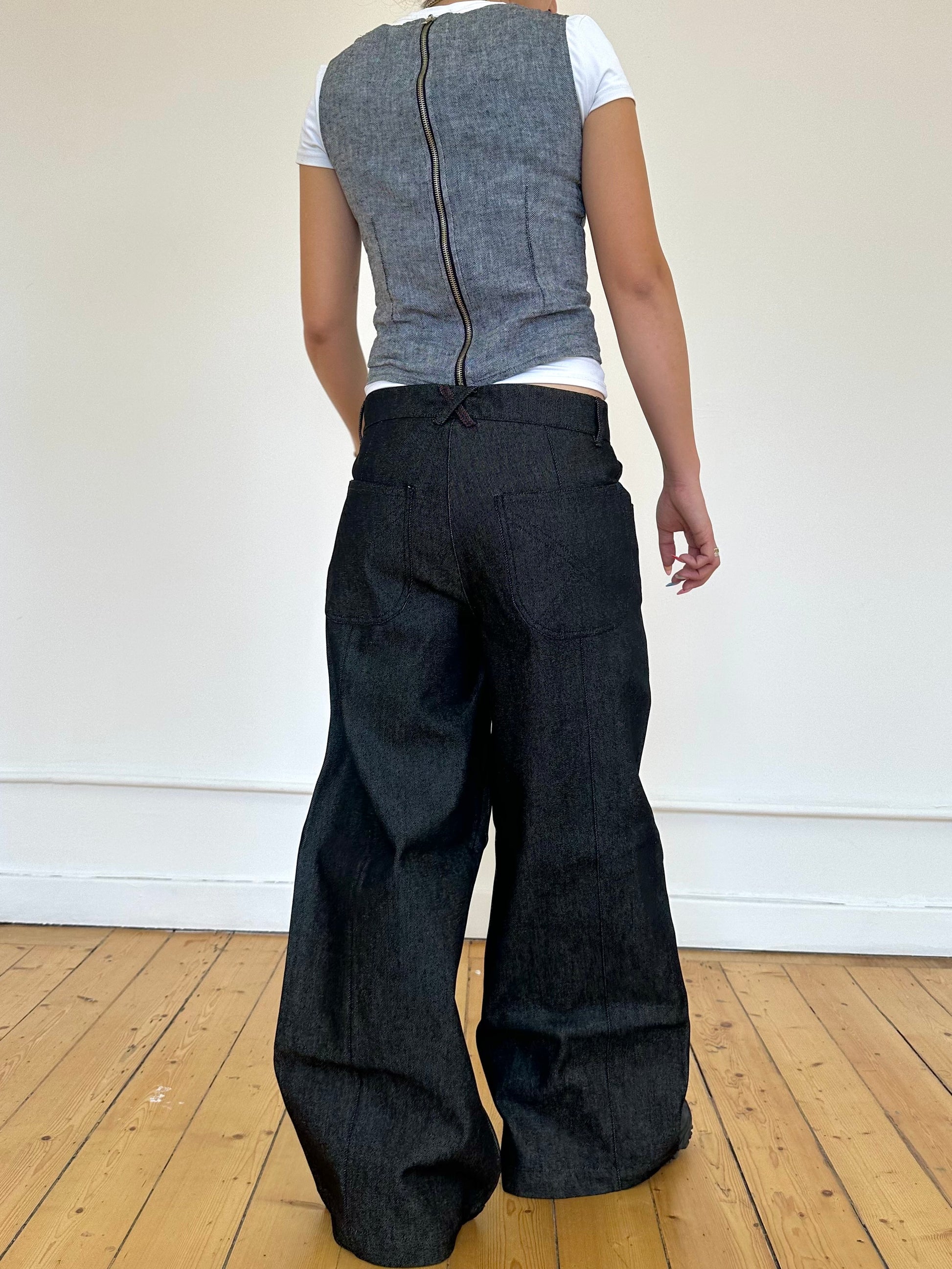 skater jean - dark grey denim