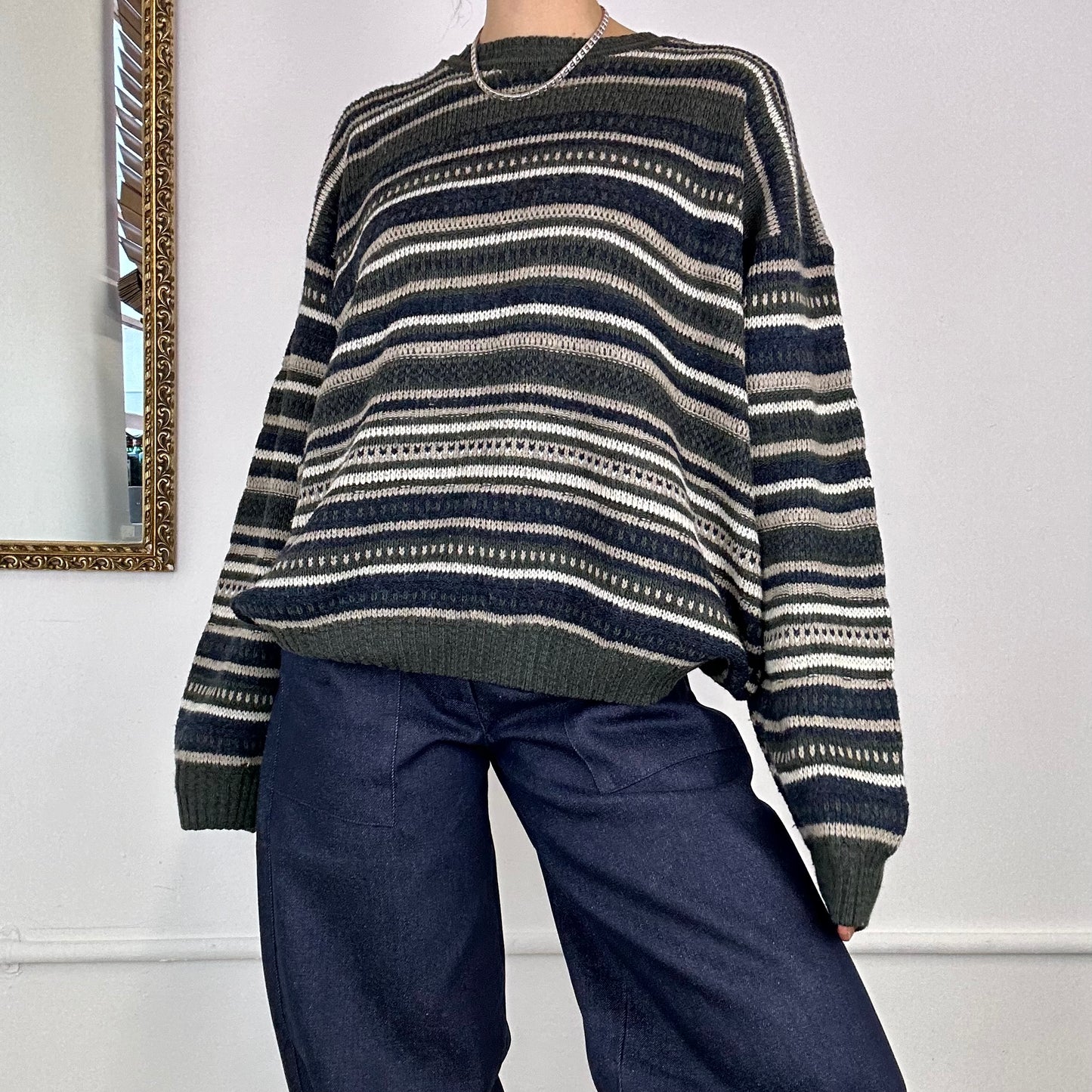 vintage striped knitted jumper