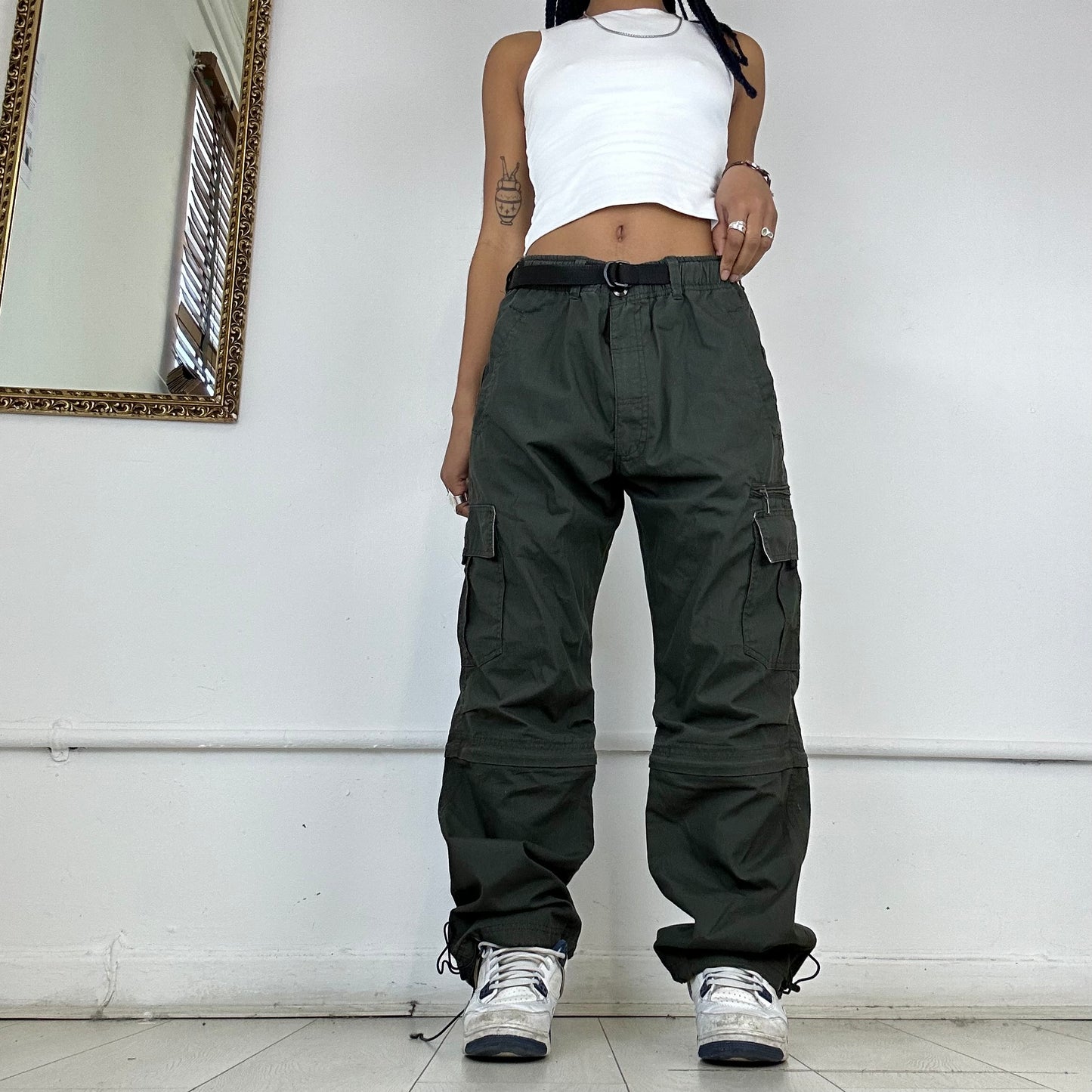 khaki combat cargo trousers