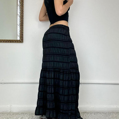 tiered maxi skirt