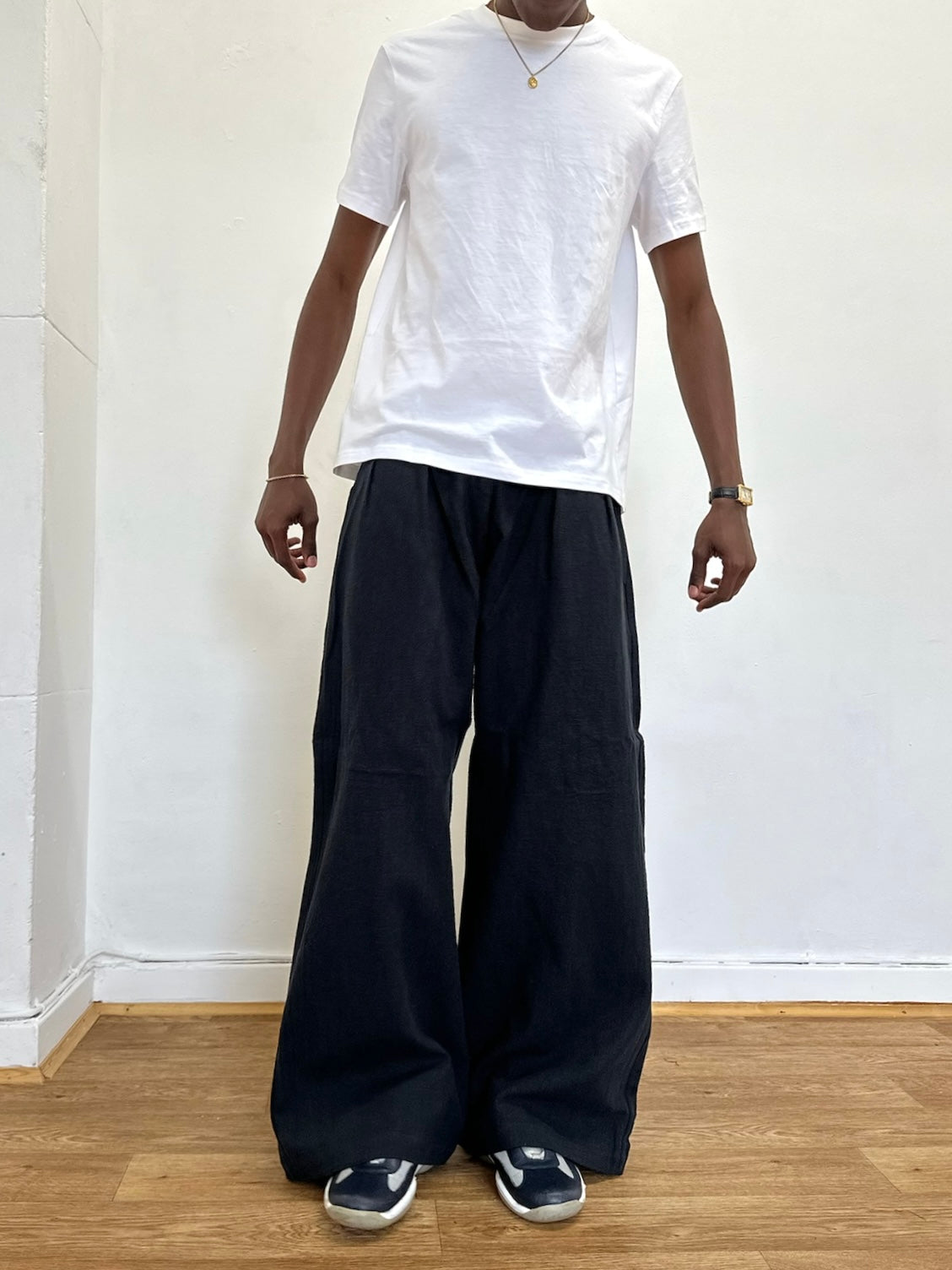 Parker-Hose – schwarzes Leinen