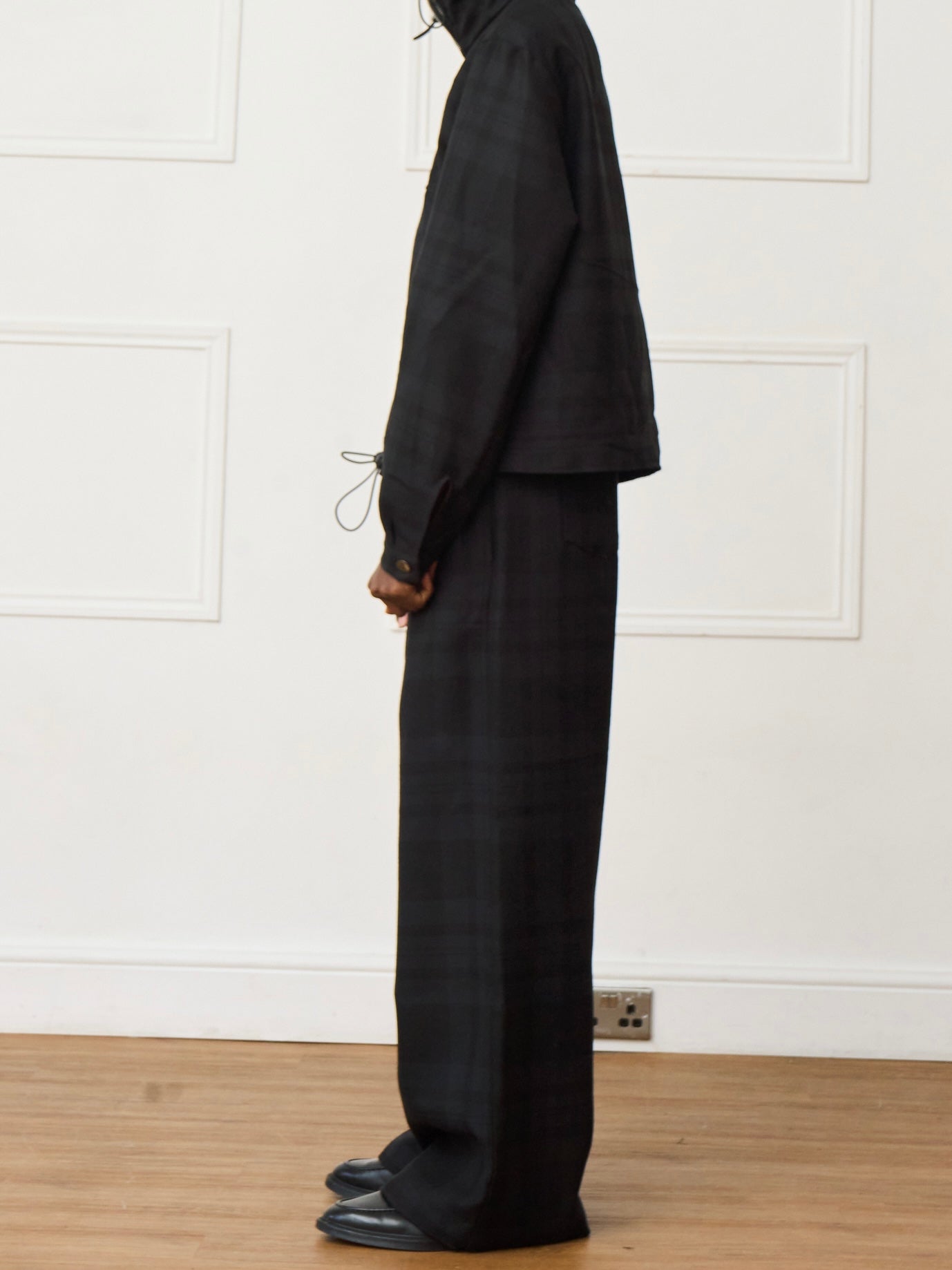 parker trouser - black wool