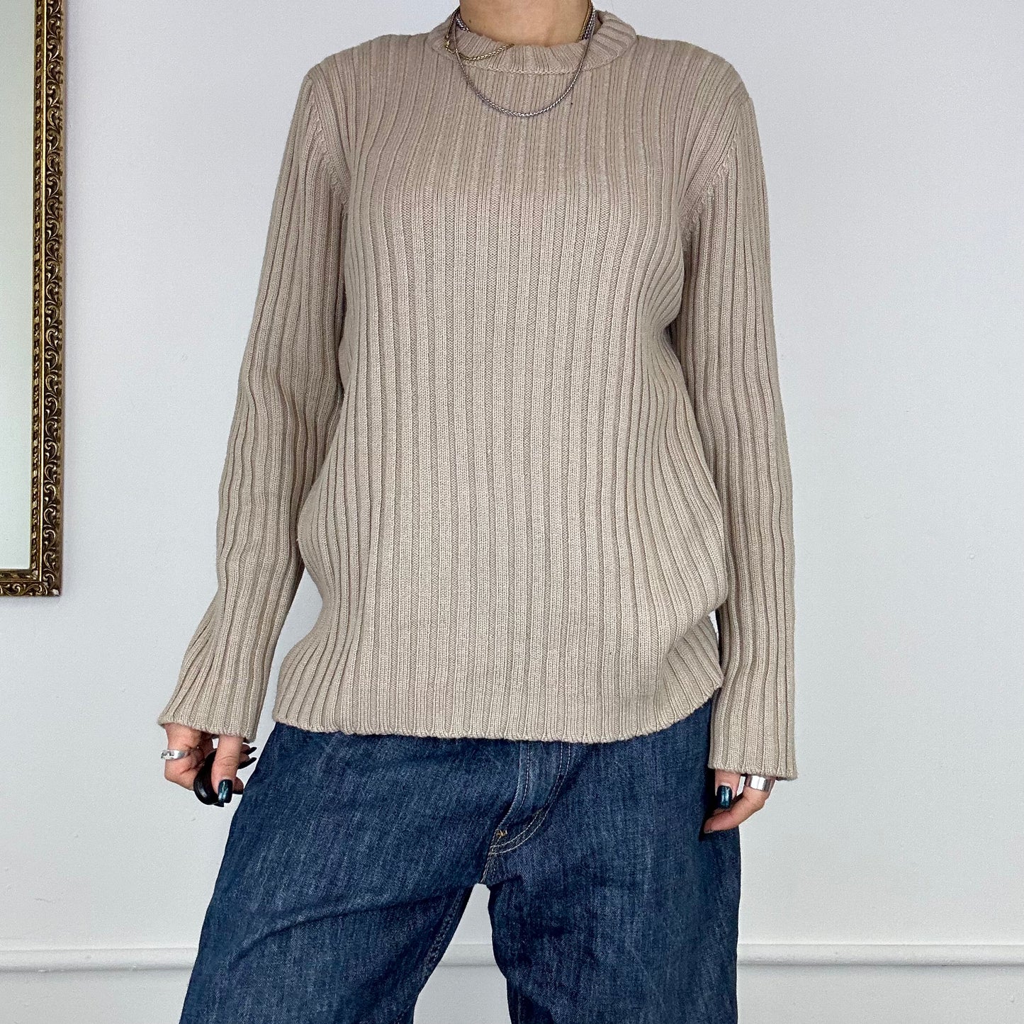 ribbed knitted jumper by sisley