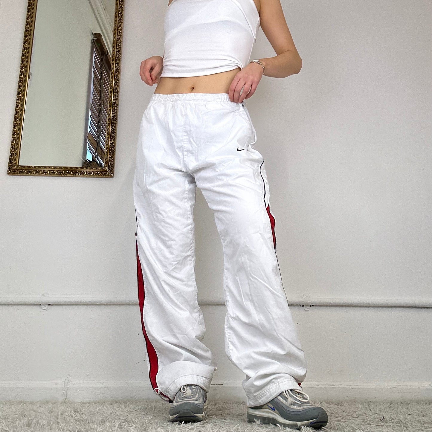 vintage white nike joggers