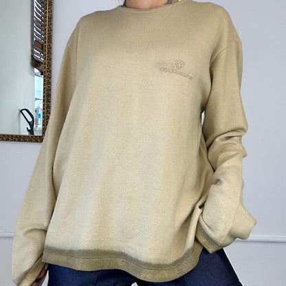 vintage versace beige cashmere knitted jumper