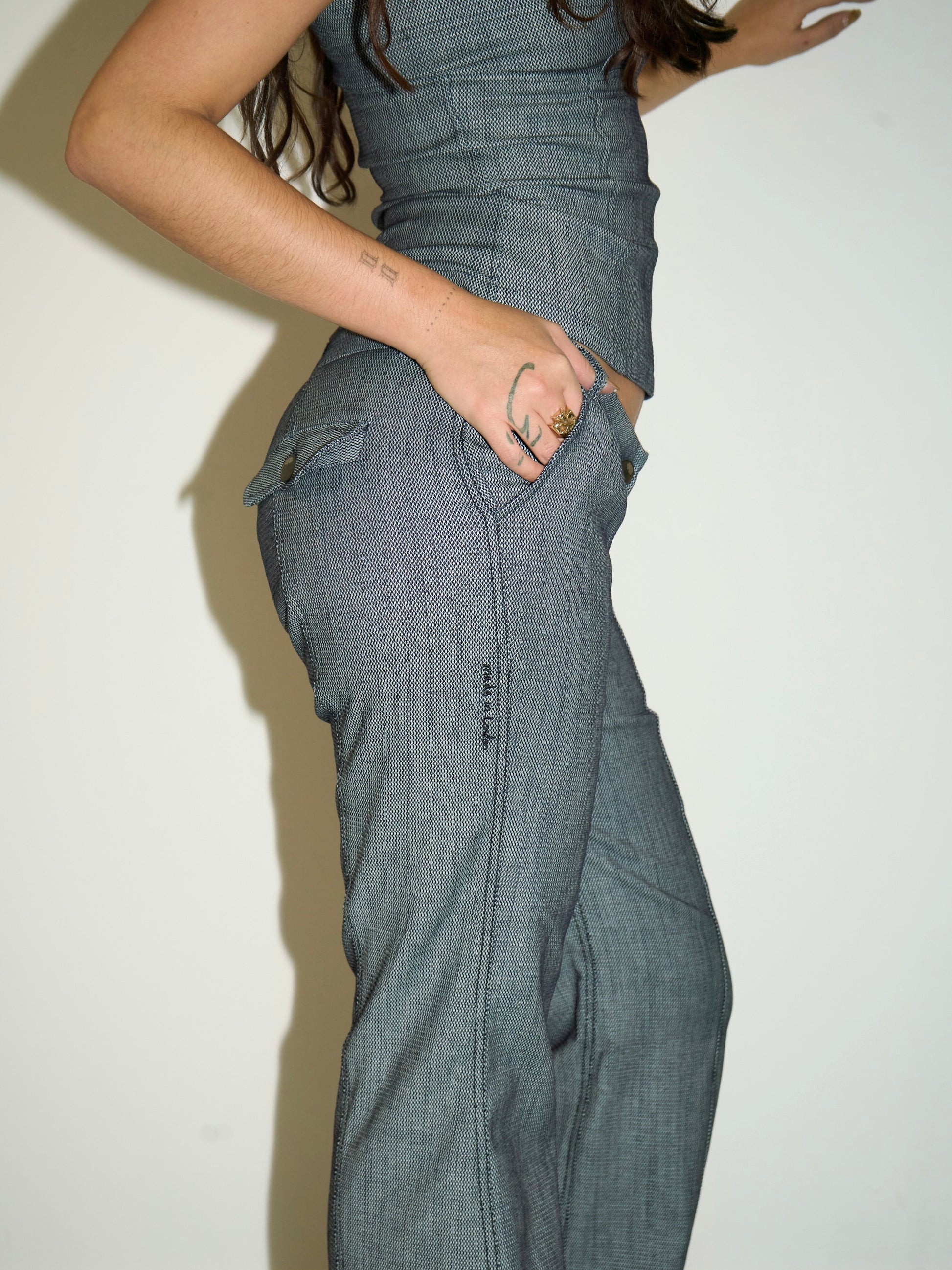 frankie jean - houndstooth denim