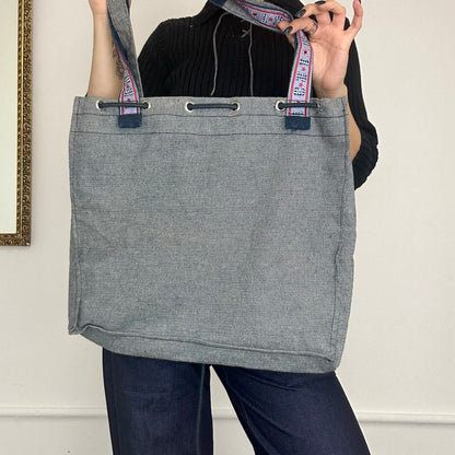 funky denim tote bag