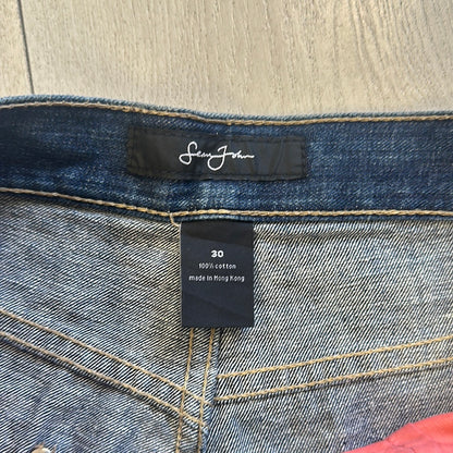 sean john wide leg navy jeans