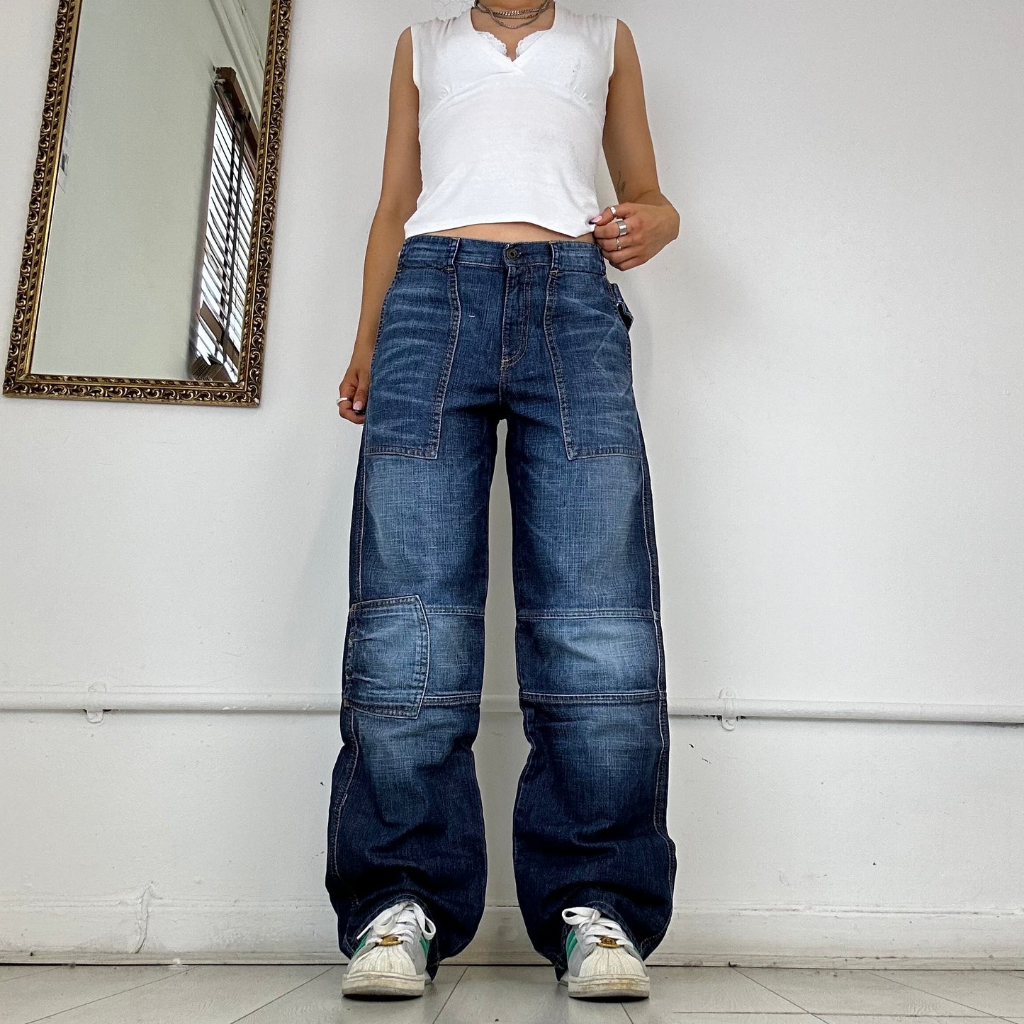 Reply baggy denim cargo jeans