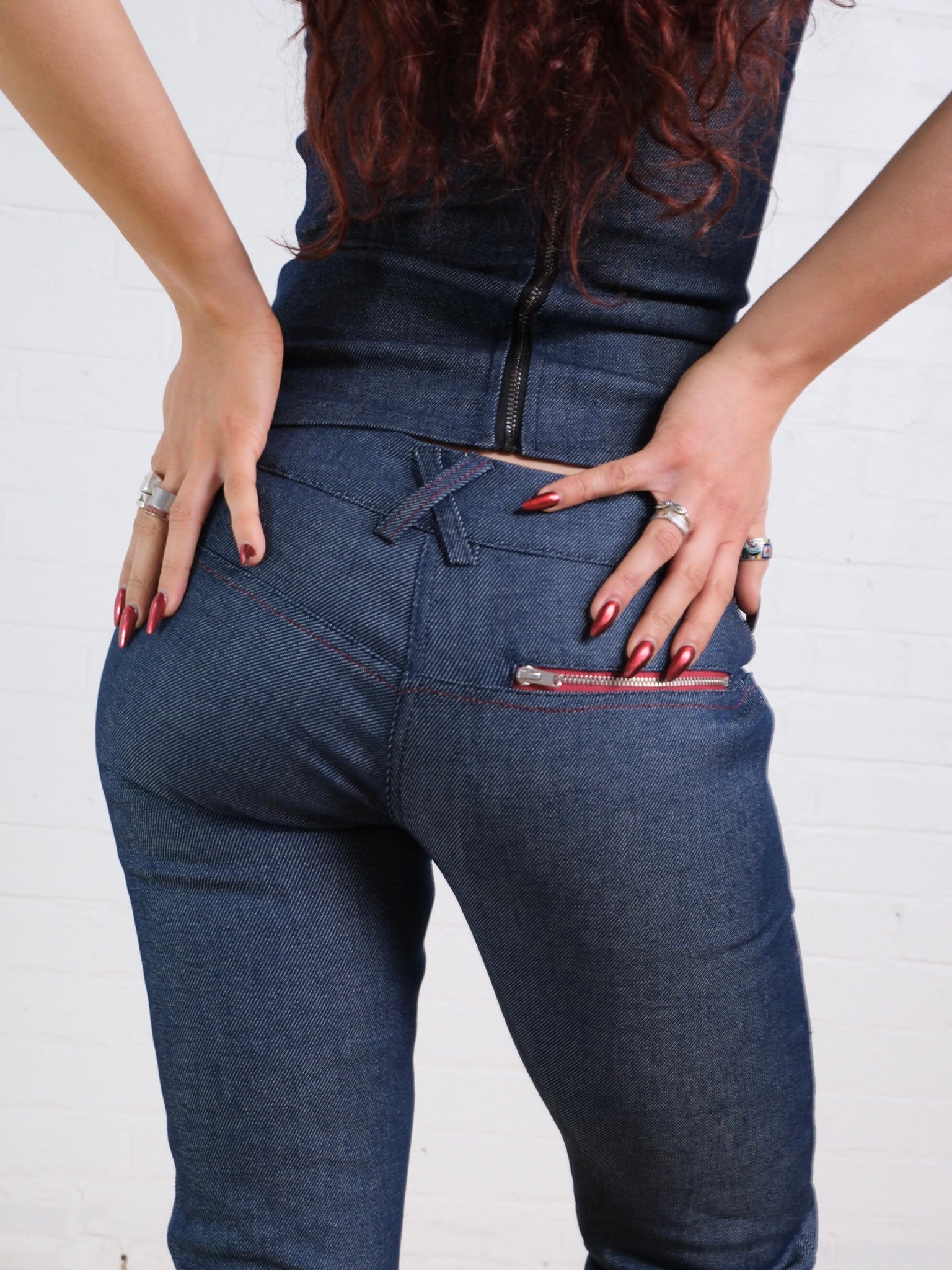 morgan capri - navy denim