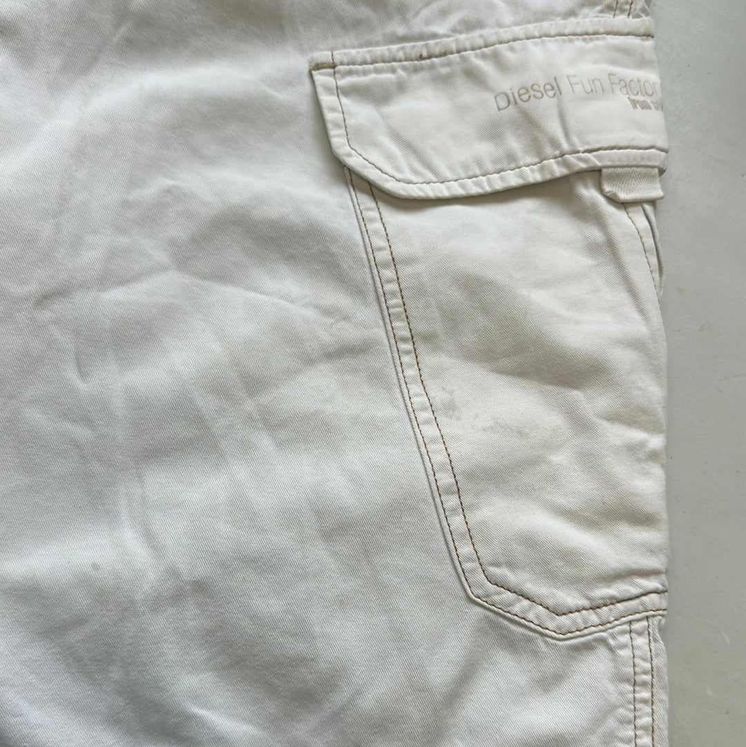 off white cargo shorts by diesel