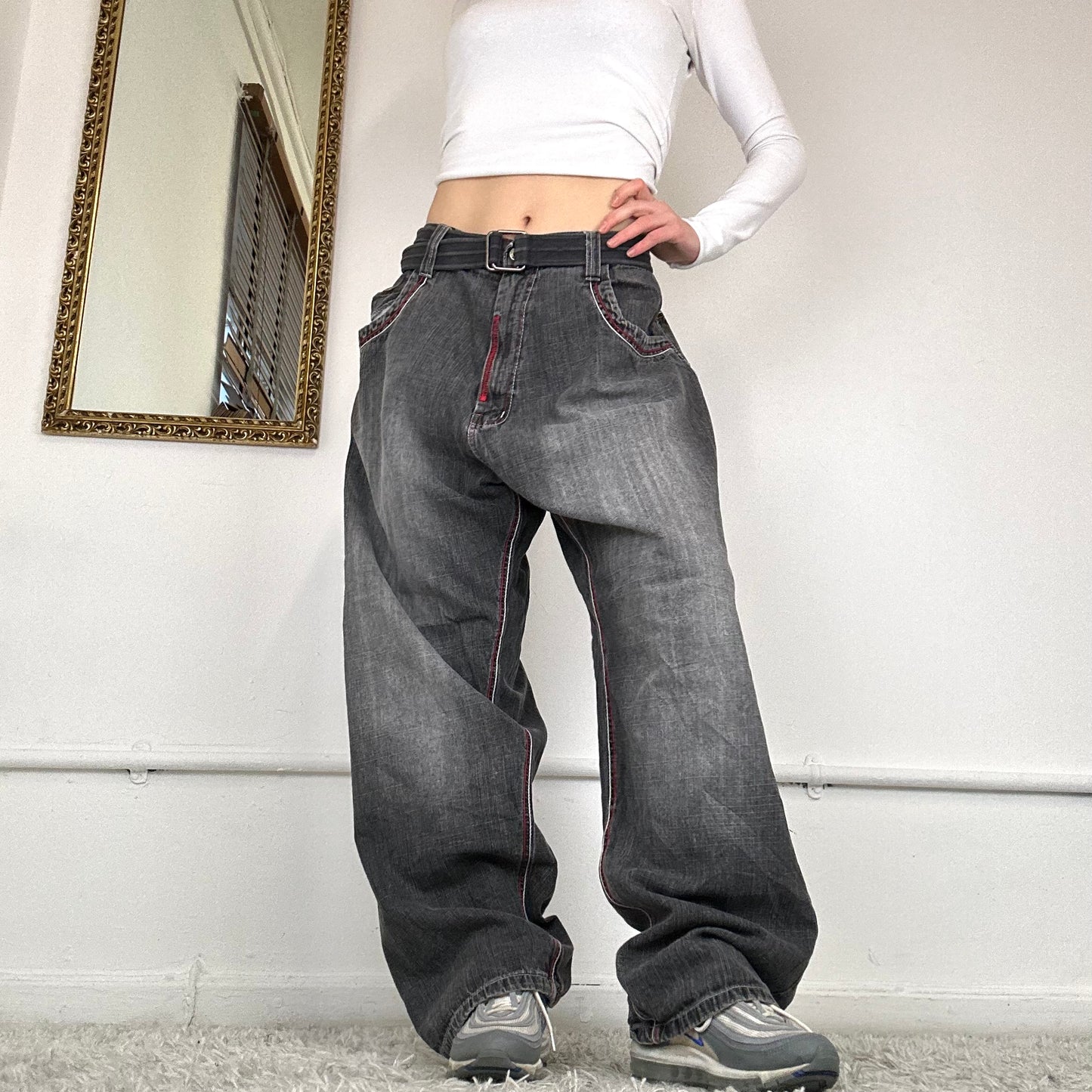 90's baggy wide leg jeans