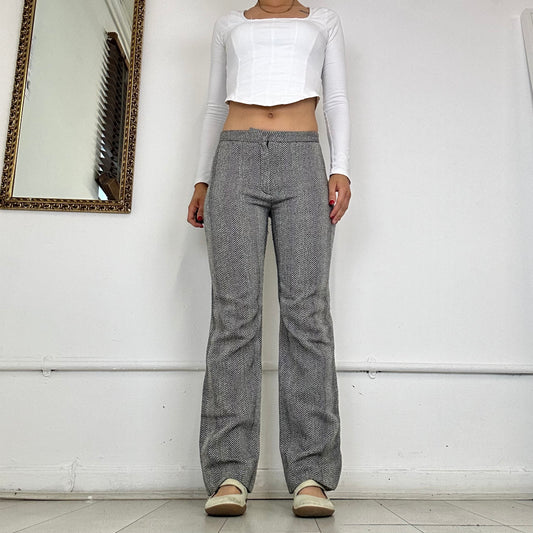 vintage versus by versace straight leg wool trousers