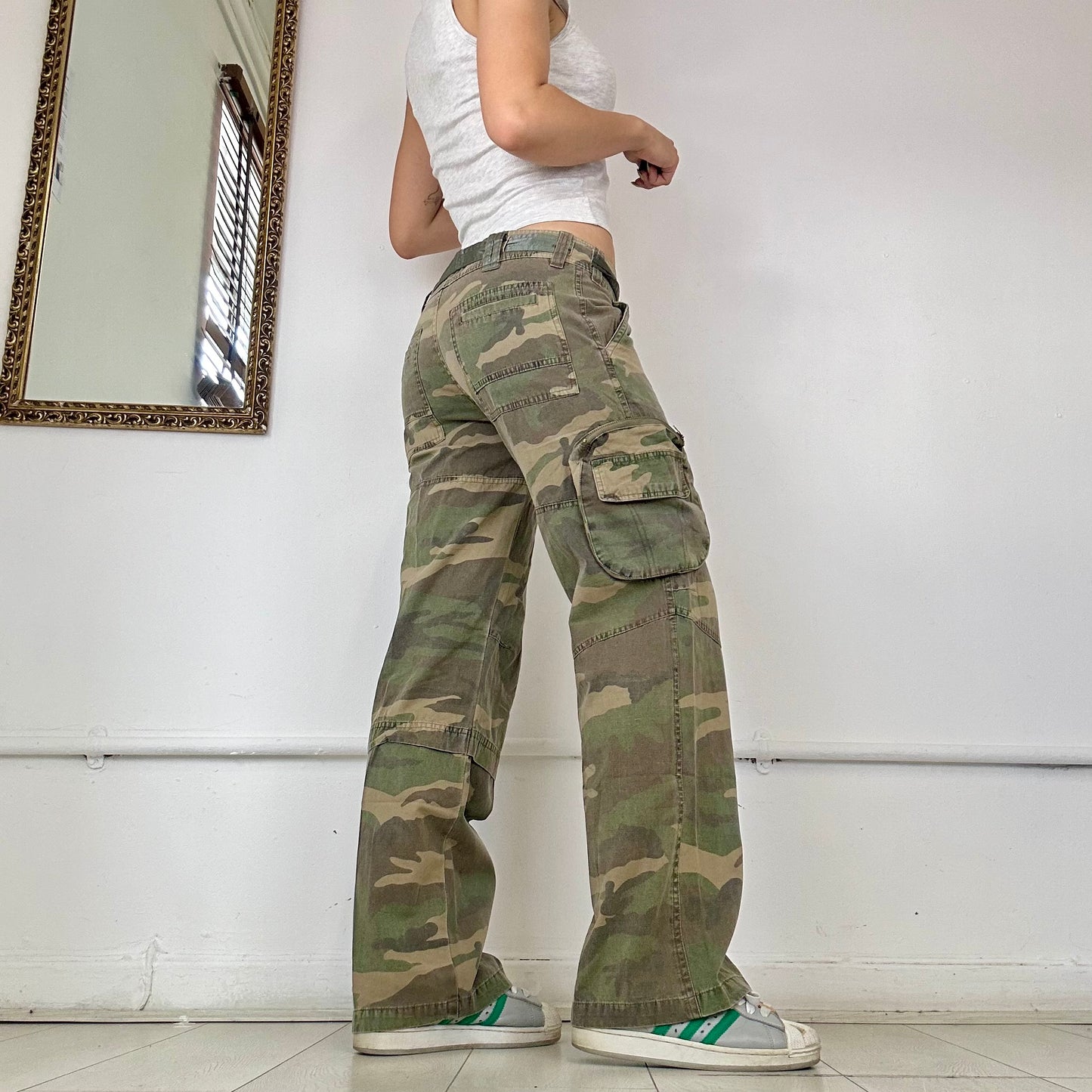 00’s camo cargo trousers