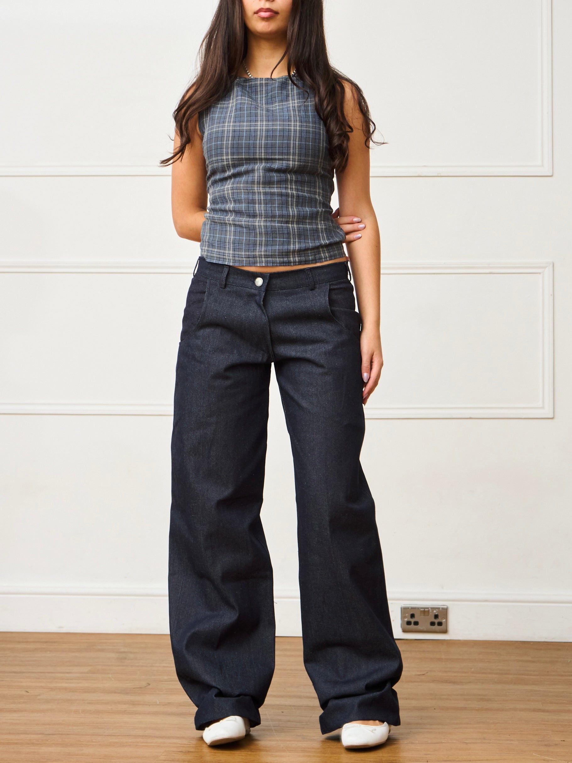 circle jean - navy denim