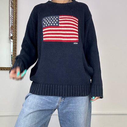 vintage USA flag knitted jumper