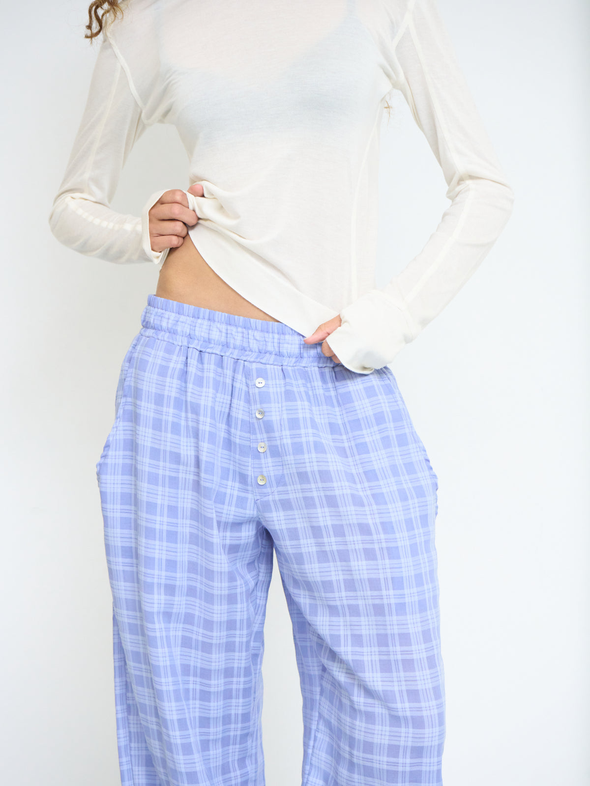 stevie trouser - periwinkle wool