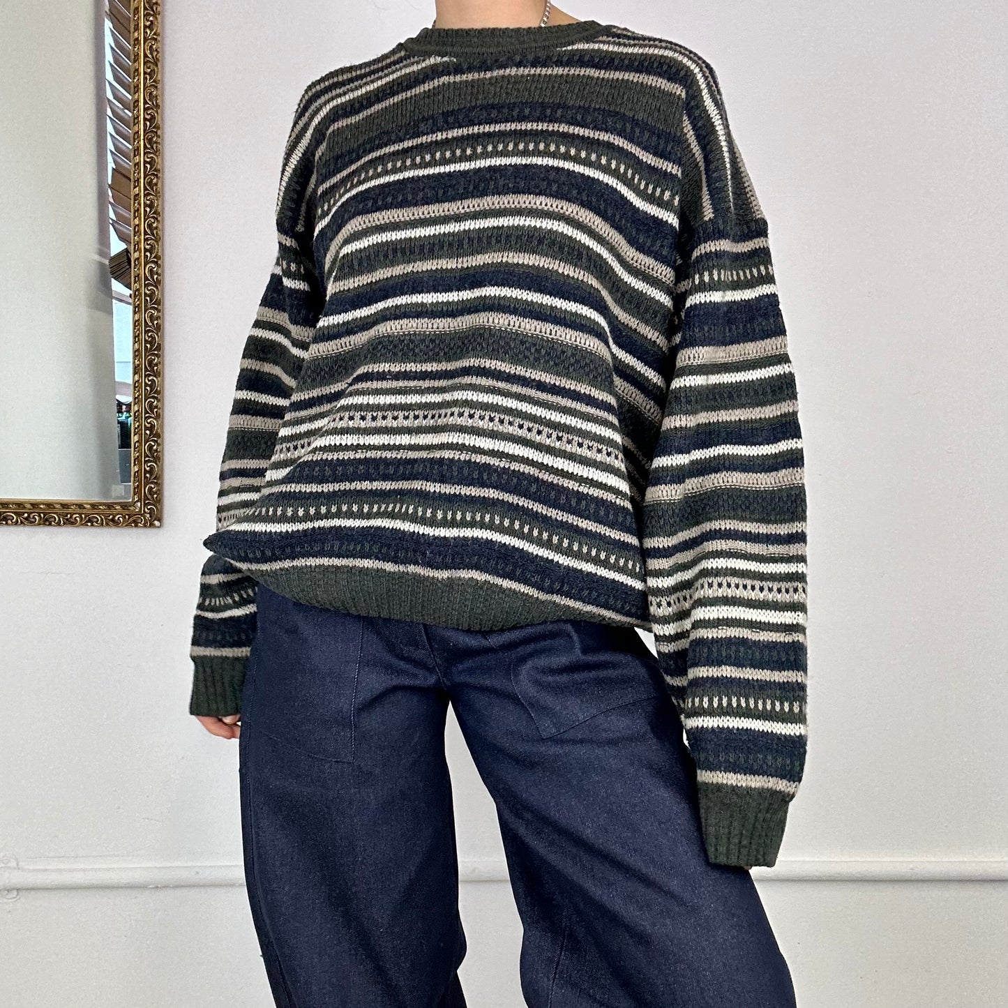 vintage striped knitted jumper