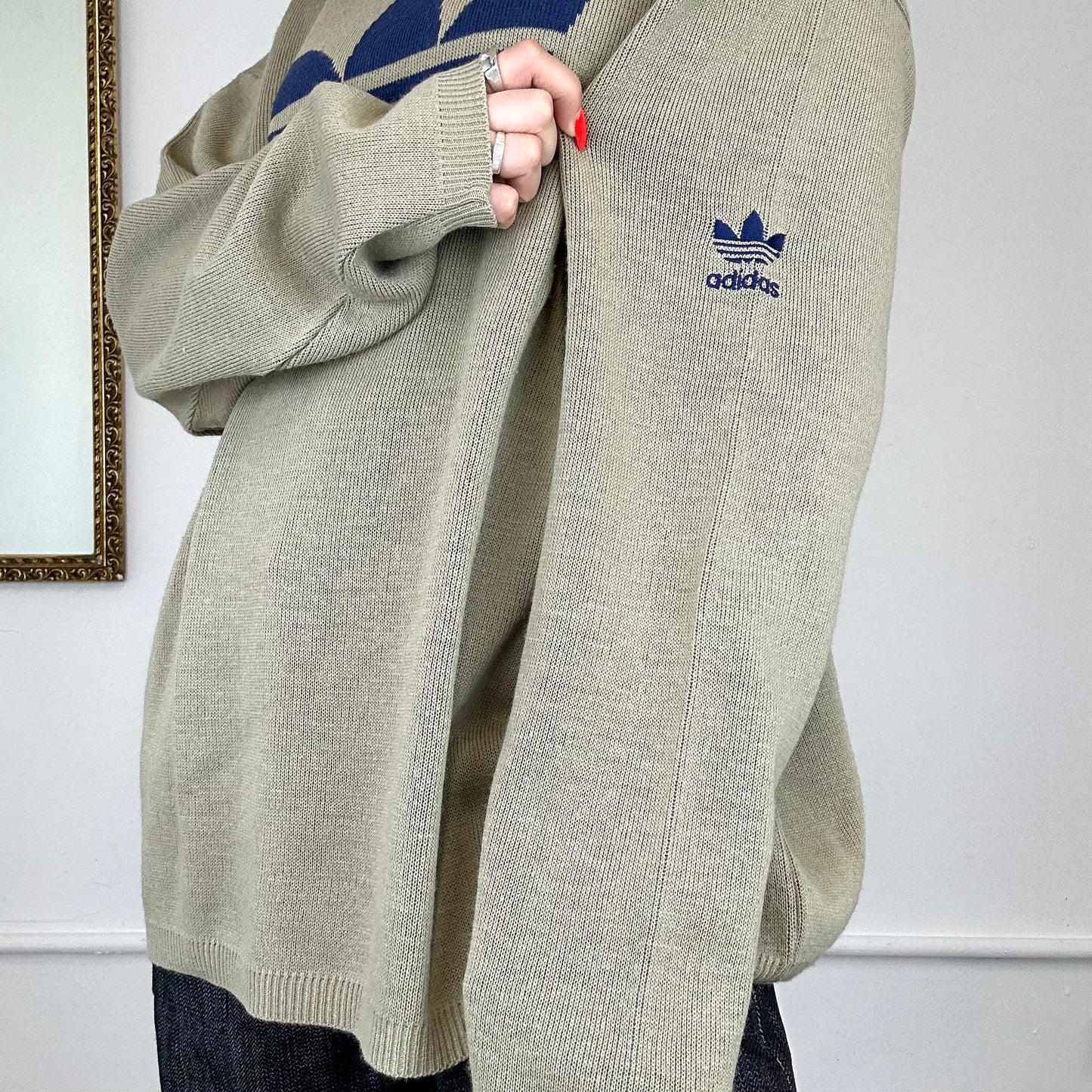 vintage adidas knitted jumper