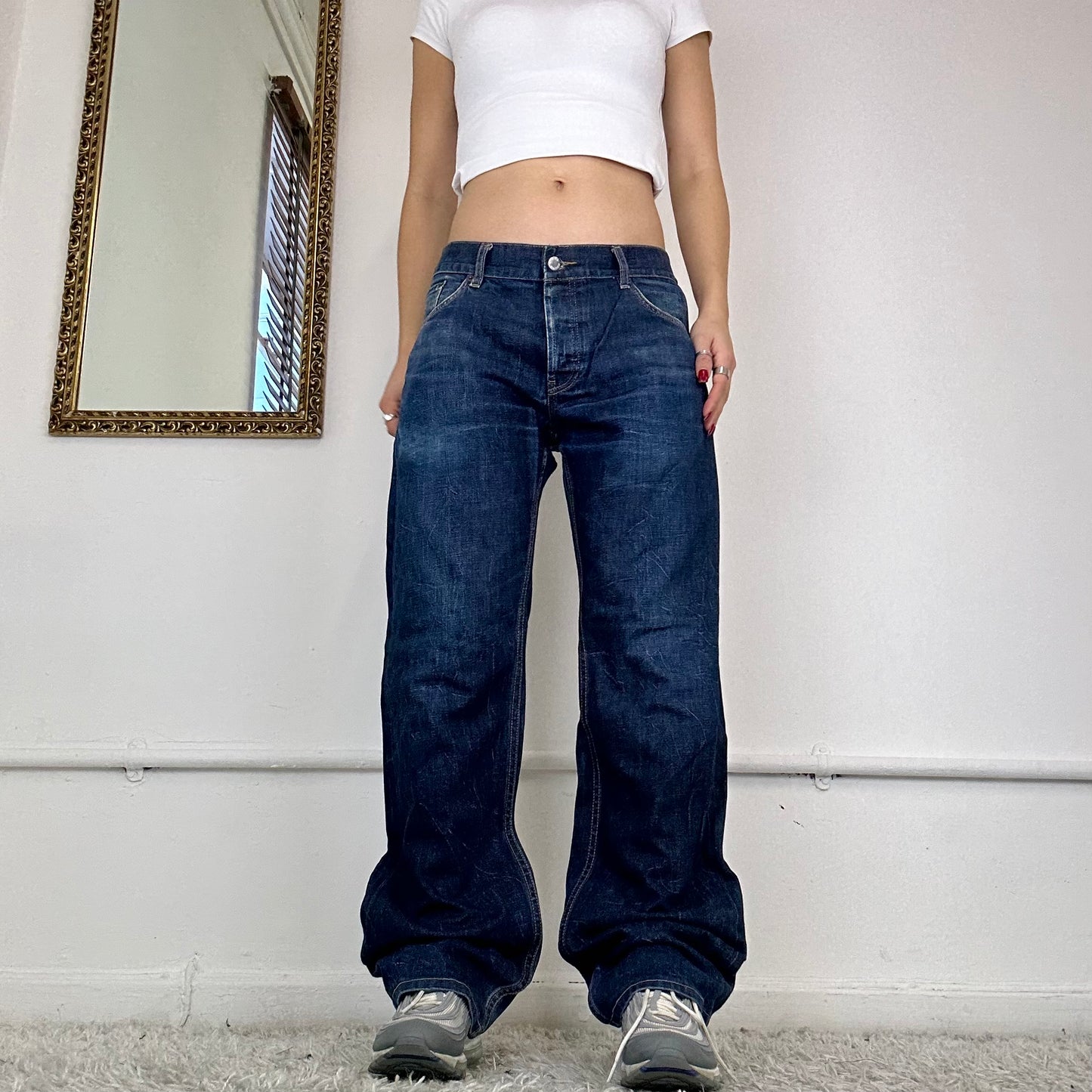 vintage prada straight leg jeans