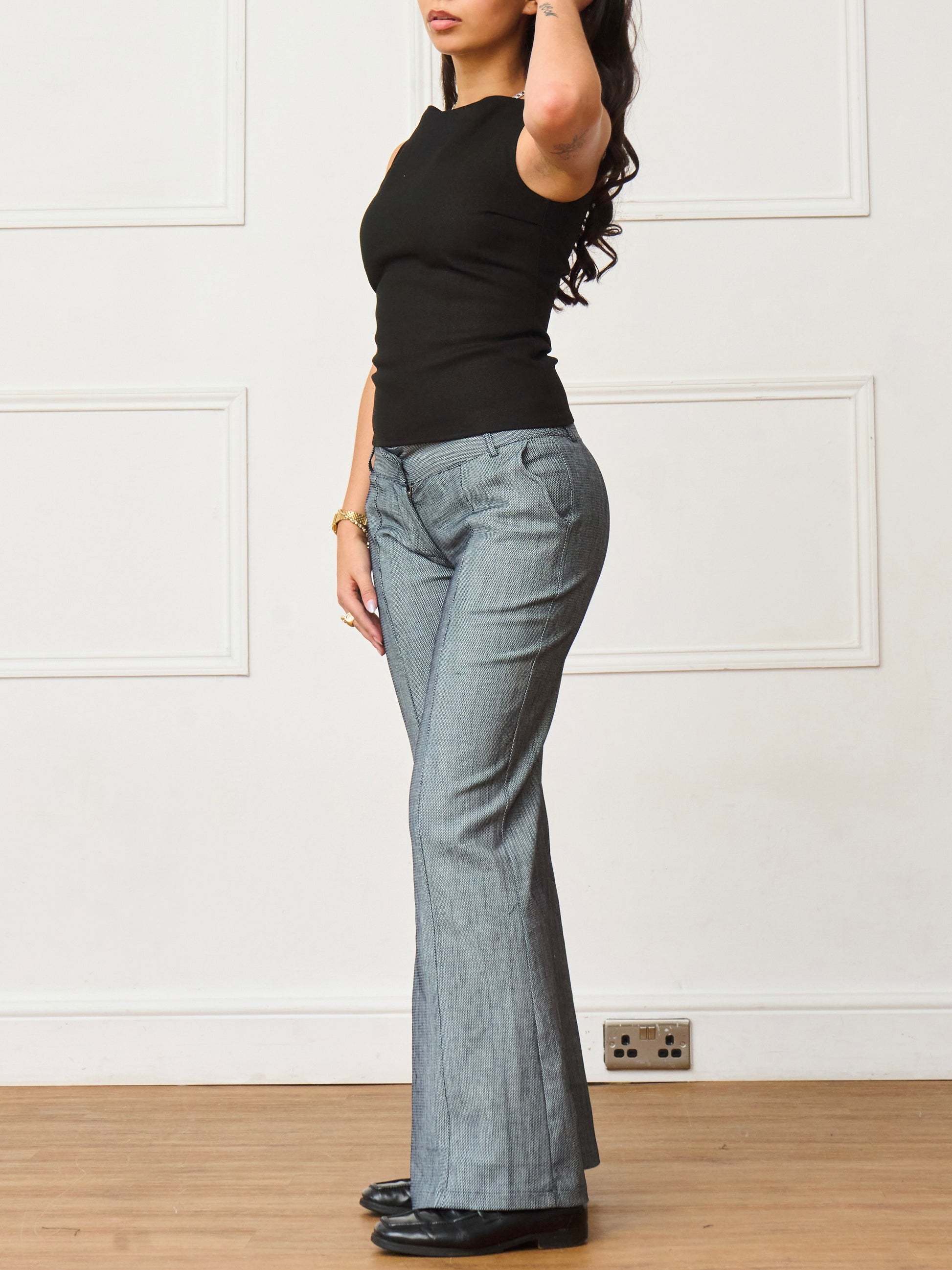 frankie jean - houndstooth denim