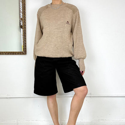 vintage cream burberry knit jumper