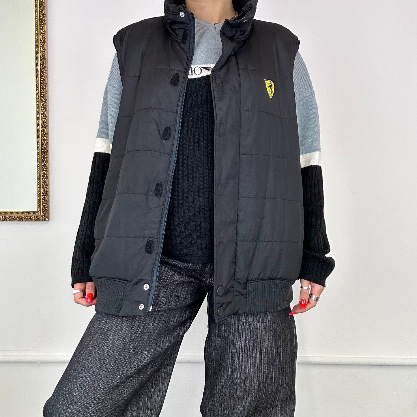 vintage ferrari puffer gilet