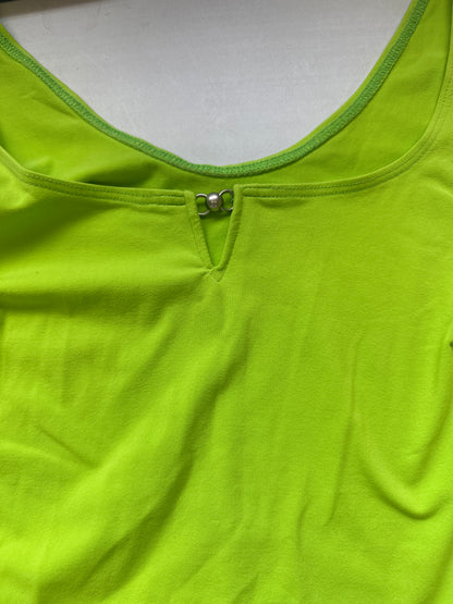 lime green 00's structured cami dress