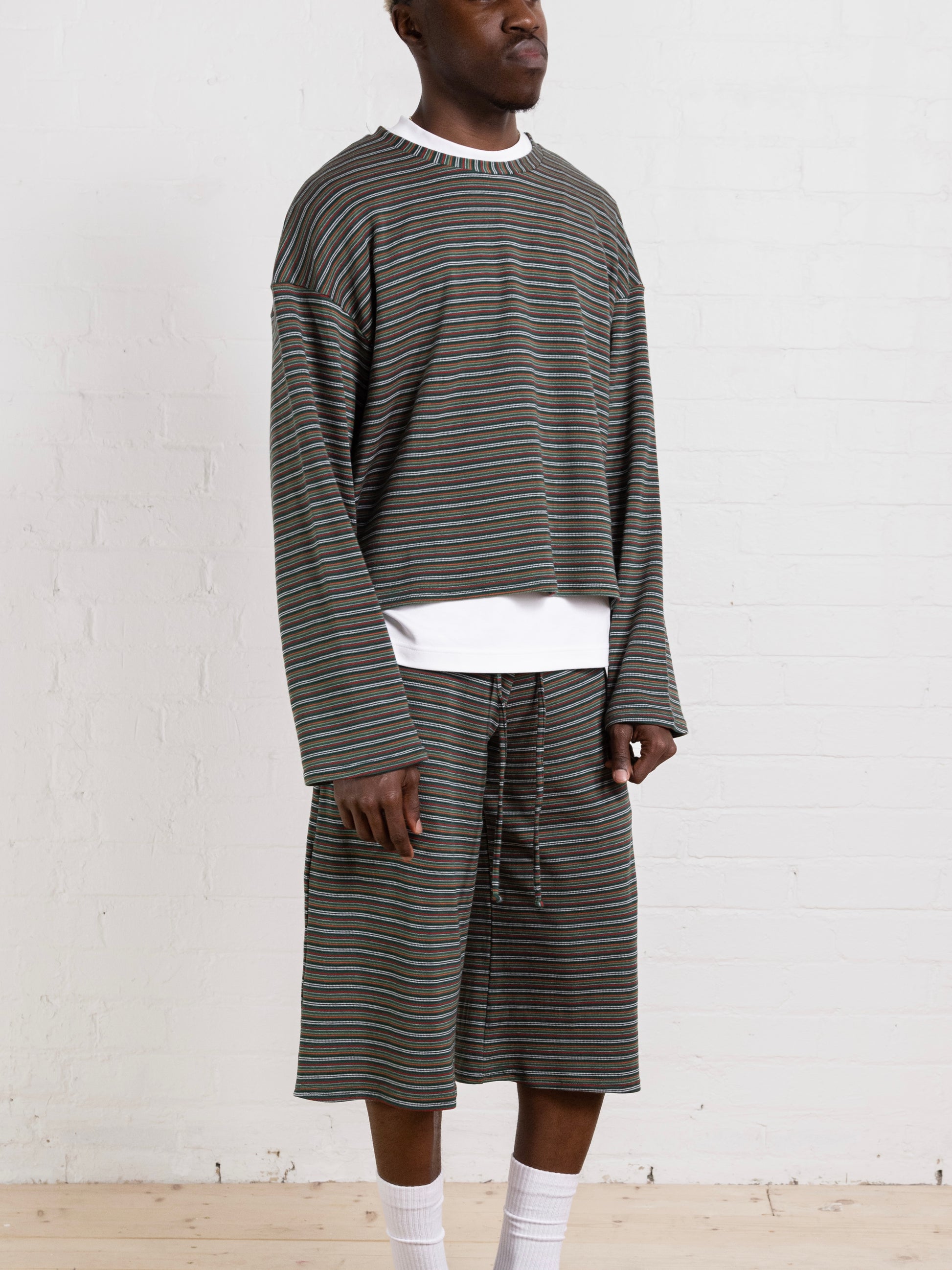 casey jumper - green stripe