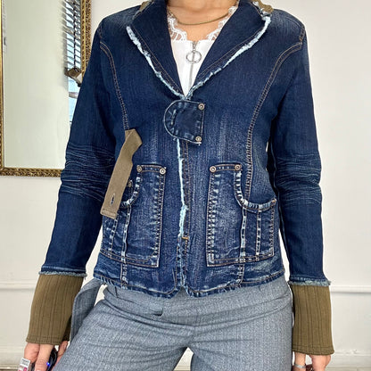 2000's flared denim jacket