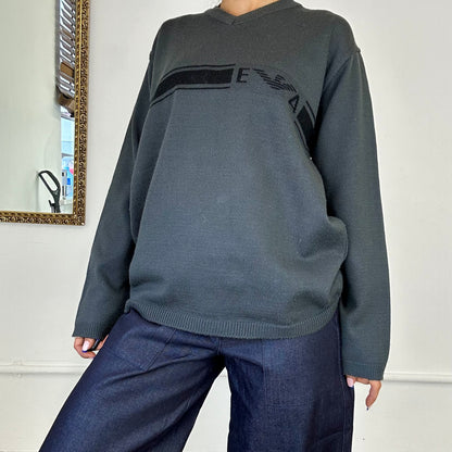 vintage grey emporio armani knit jumper