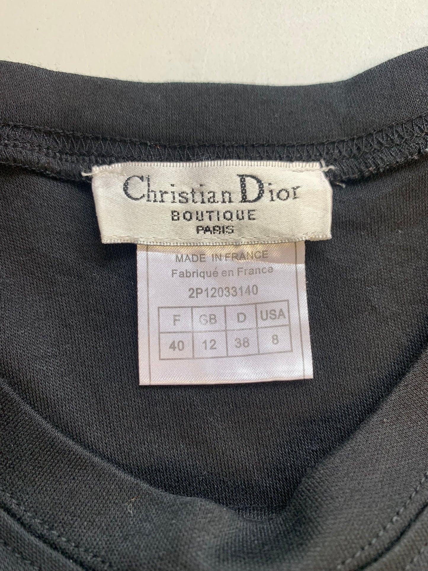 christian dior black diamanté baby-t