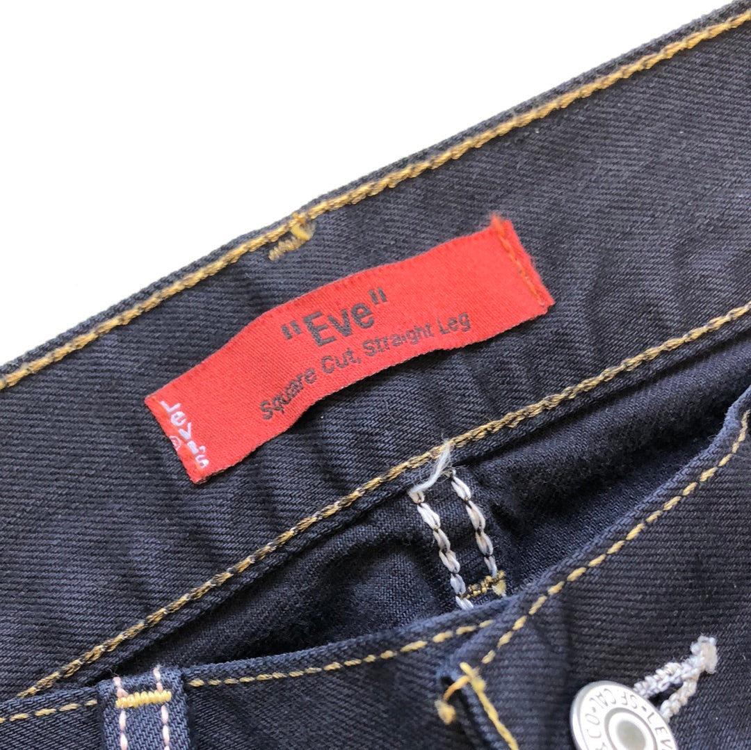 navy flared leg levis