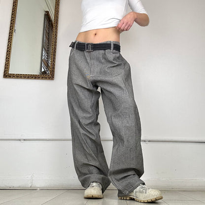 00’s grey baggy jeans