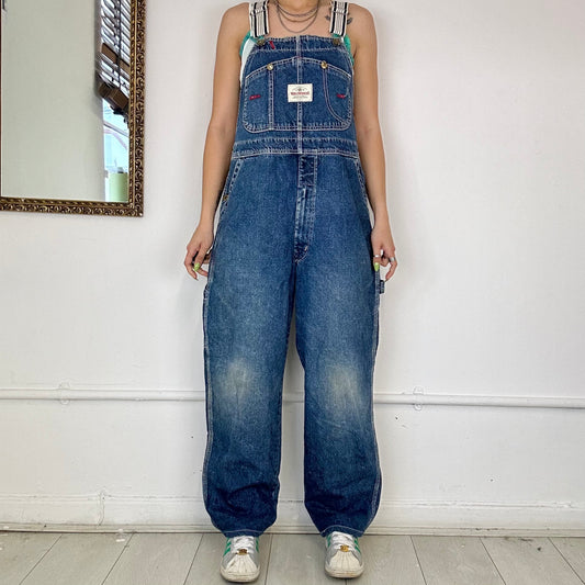 vintabe denim dungareers