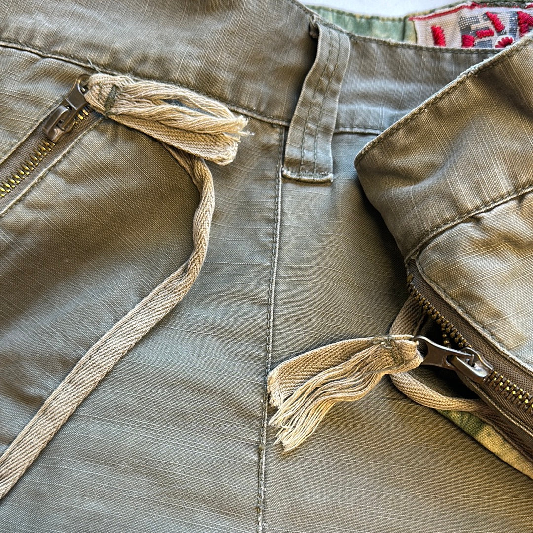 vintage wide leg cargo trousers