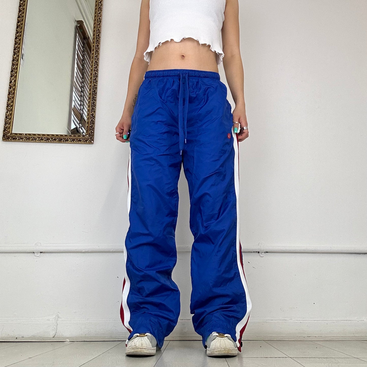 blue vintage nike joggers