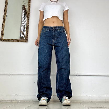 sean john wide leg navy jeans