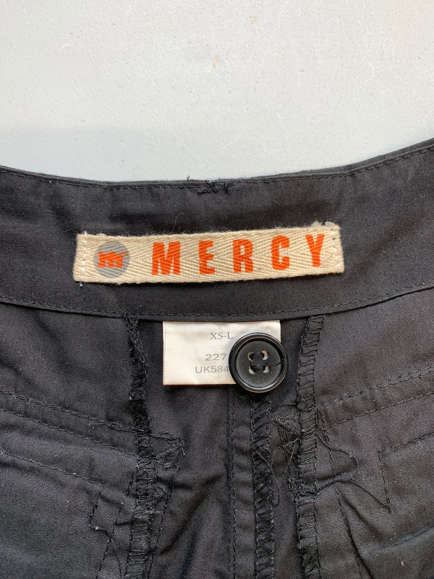 90's black raver cargo trousers