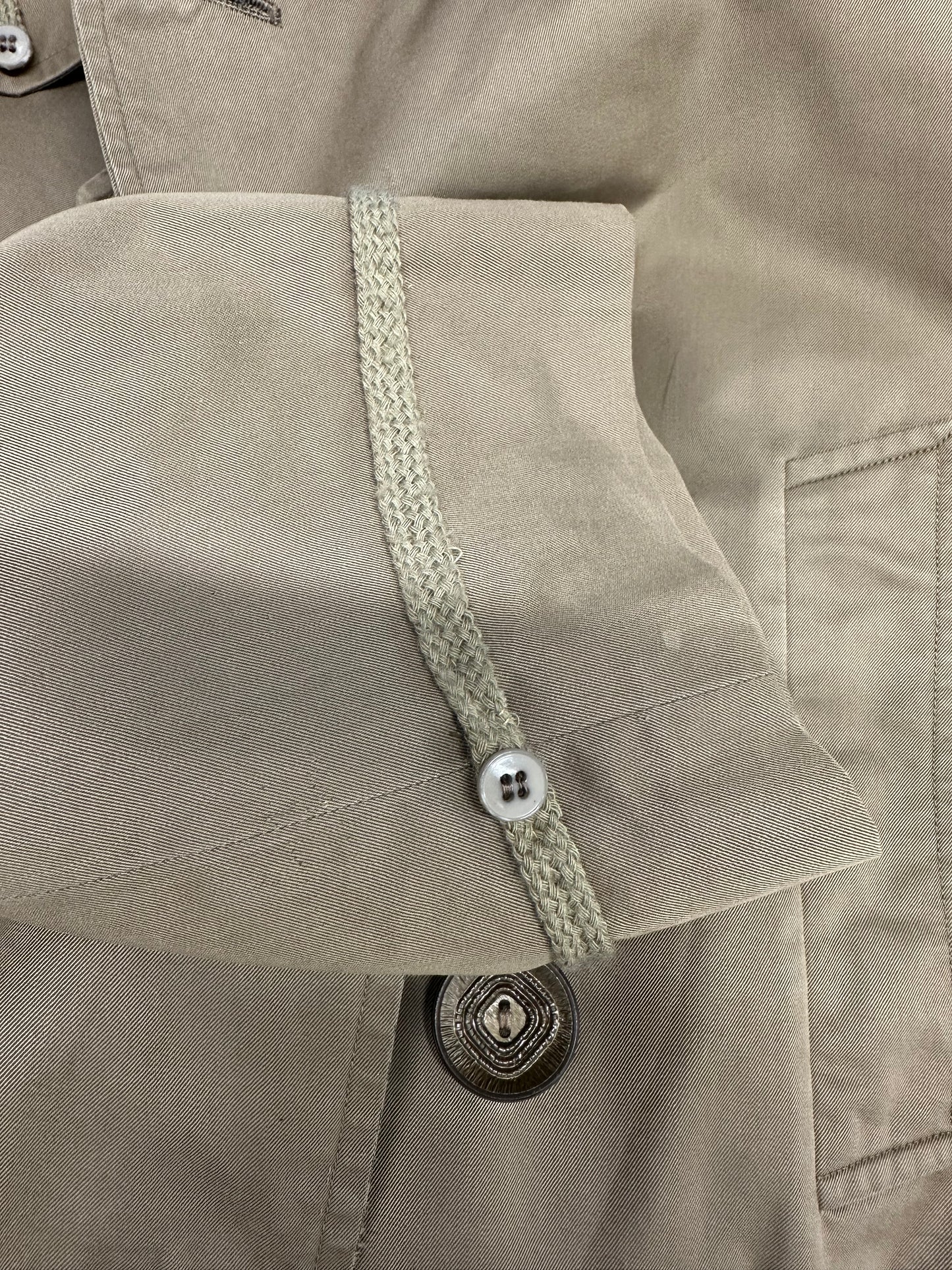 italian beige double breasted trench coat