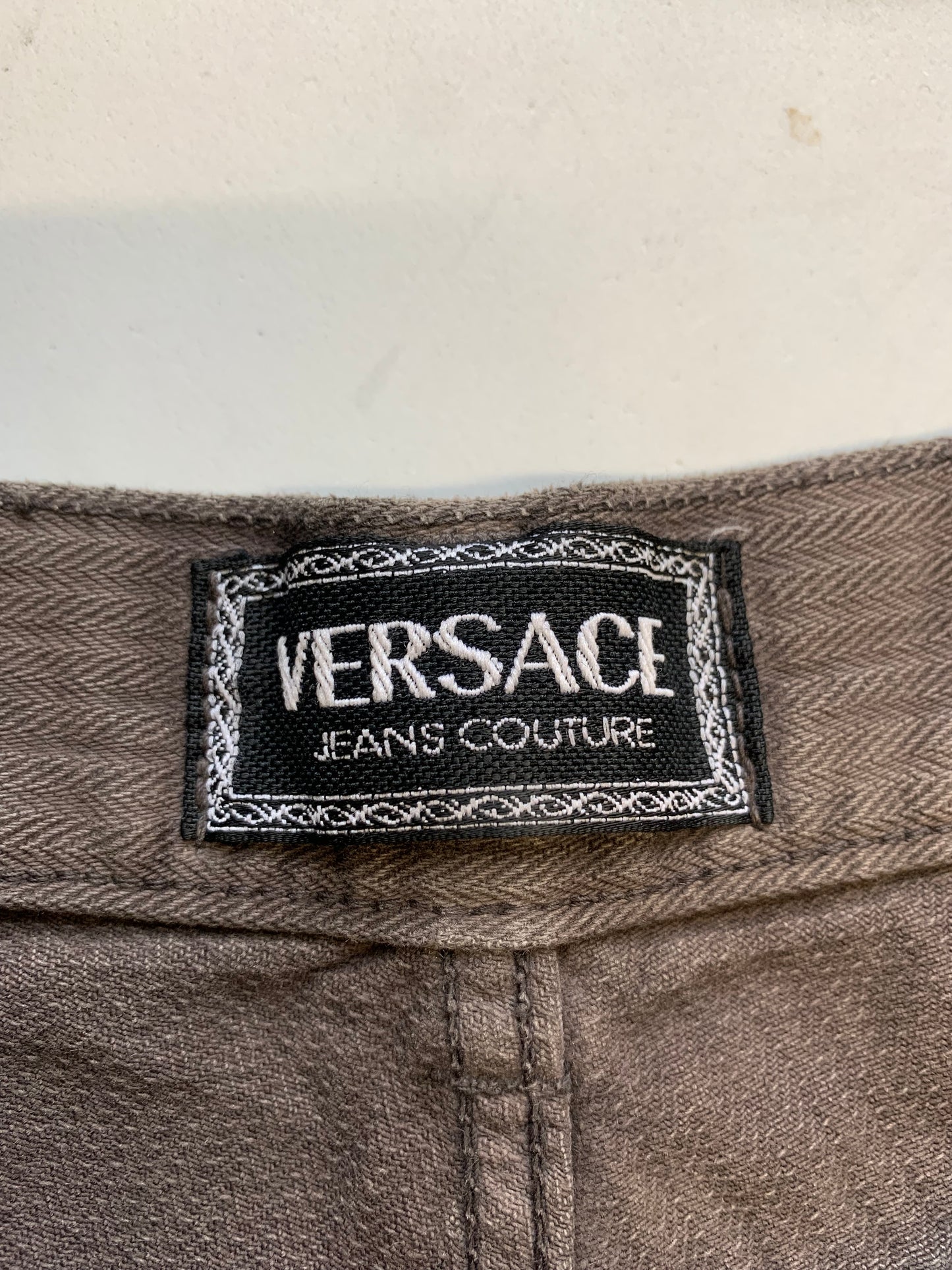 versace brown straight leg jeans