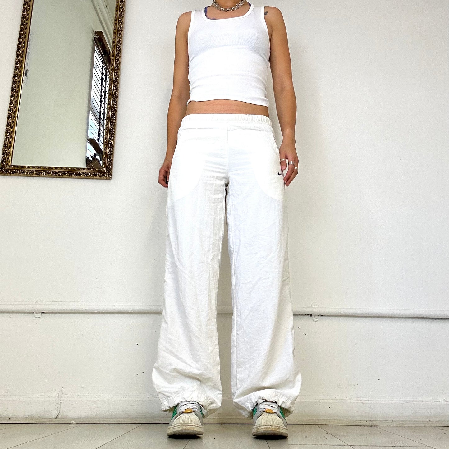 Nike white baggy joggers