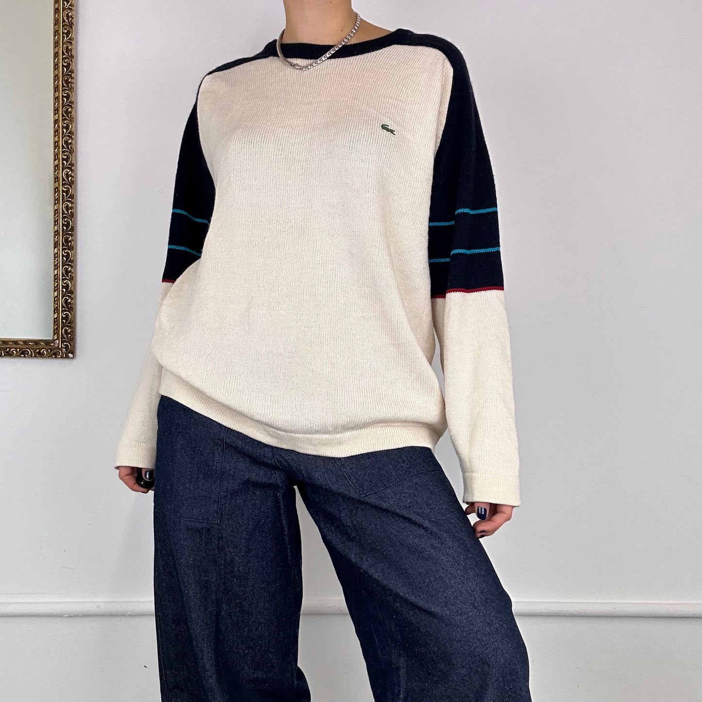 lacoste 90's knitted jumper