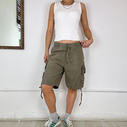 khaki cargo shorts