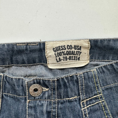 vintage guess cargo 3/4 length jeans / shorts