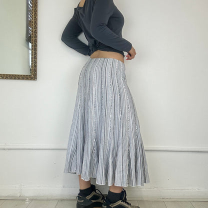 2000’s pinstripe linen maxi skirt