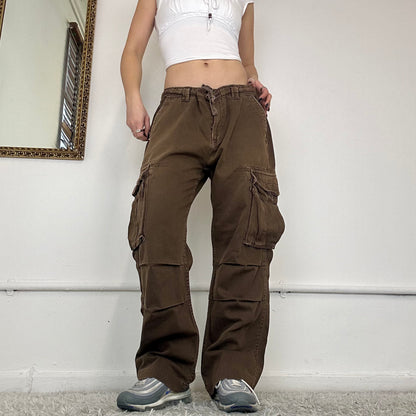 vintage brown cargo trousers