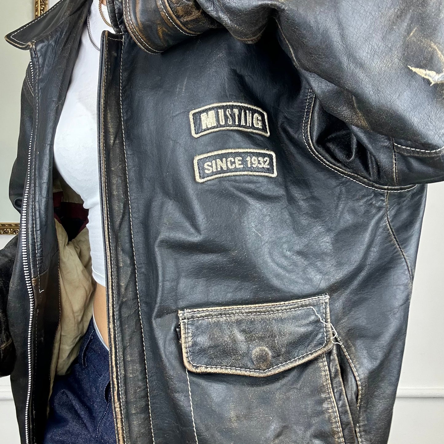 mustang vintage leather jacket