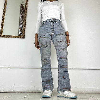 00's patchwork jeans